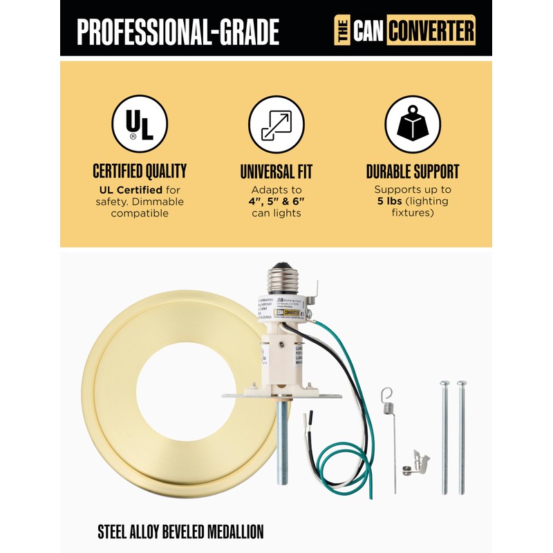 The Can Converter R1 Recessed Can Light Conversion Kit w/