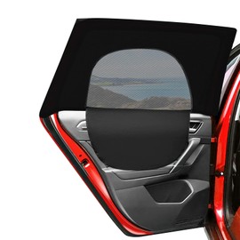 Sun Protection Car Net, ACTOYS Pack of 2 Car Sun Shade Baby, Sun Protection Car with UV Protection, with Zip, Car Curtains Rear Window, Car Privacy Screen Curtains for SUV, 70 x 50 cm