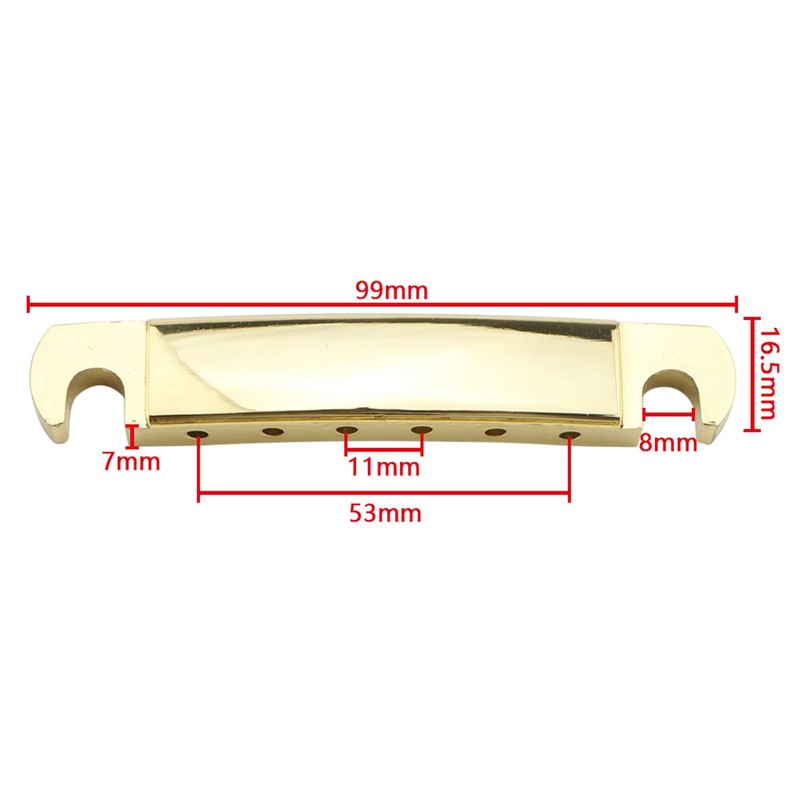 Unxuey Gold Guitar Saddle Bridge Tune-O-Matic Roller Tailpiece and 3L3R