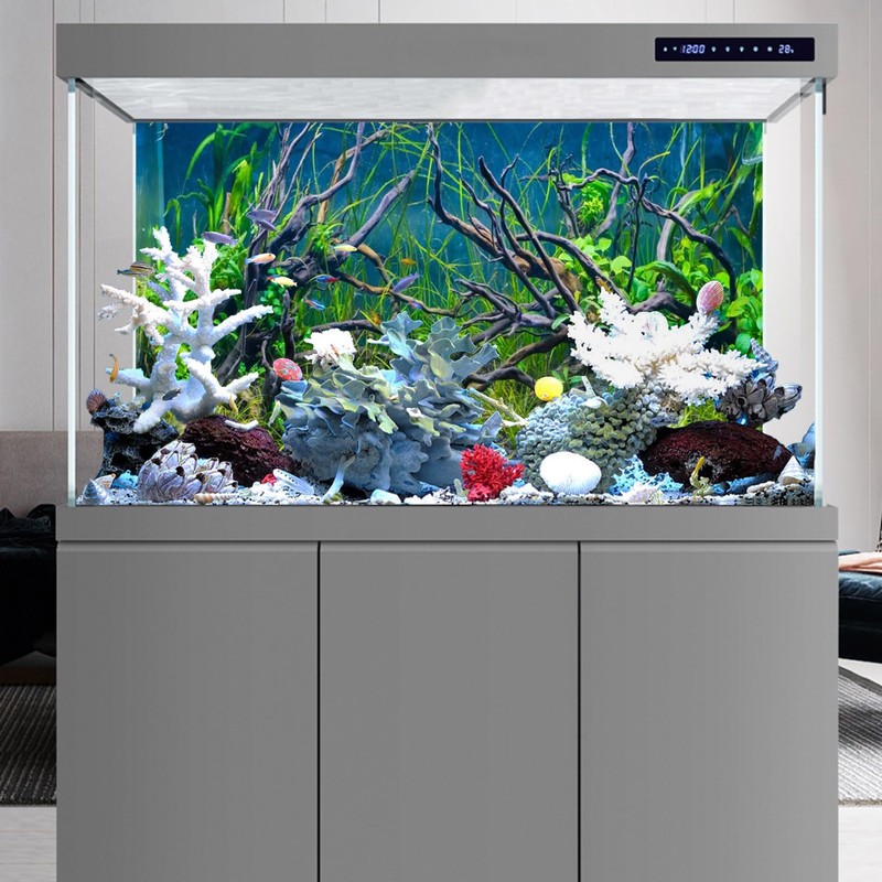 AWERT 72x18 inches Tropical Fish Tank Background River Bed &