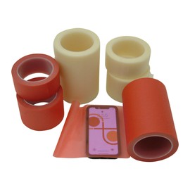 Patco 3900R Embossed Removable Protective Film Tape: 1 in. x 36 yds. (Tinted Red)