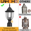 Lamomo Dusk to Dawn Outdoor Post Lights, Waterproof Aluminum Lamp