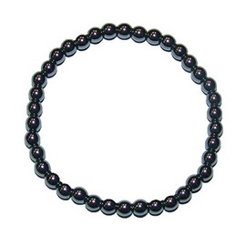 Janni-Shop-Bracelets Hematite Children's Bracelet Ball Approx. 4 mm on Stretch Band Approx. 13-15 cm, Stone