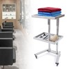 KONKENIE 2 Tier Foldable Trolley with Stainless Steel Tray Universal