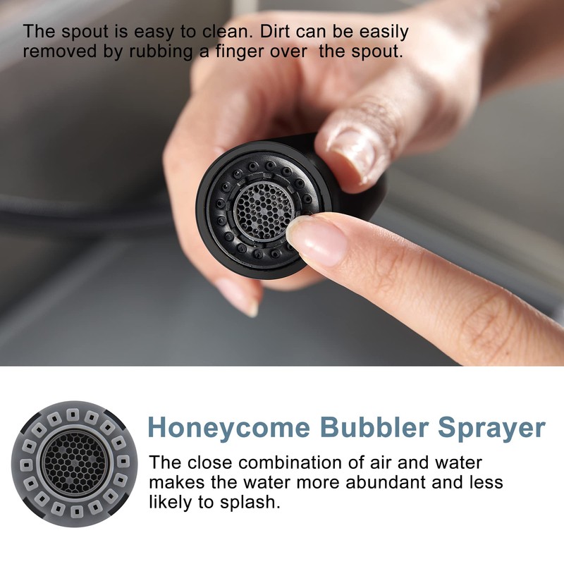 Tohlar Pull Down Kitchen Faucet Spray Head Replacement, 2 Function