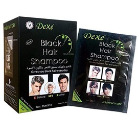 10 PCS Dexe Black Hair Shampoo Instant Hair Dye for Men Women Black Color - Simple to Use - Hair Dye Permanent - Last 30 days - Natural Ingredients, Black Hair Dye Shampoo Great Choice for Woman&Man