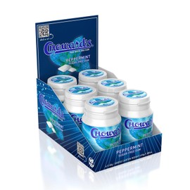 Choward's Peppermint Sugar-Free Gum | Strong Cooling Flavor | Peppermint Chewing Gum | Travel Companion | Breath Freshener Mints for Everyday Freshness | Pack of 6 (40 Pieces each bottle, 60g)