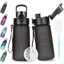 AOPREL Drinking Bottle 600 ml, BPA-Free Tritan, Sports Water Bottle, Leak-Proof, 600 ml Bottle for Fitness, Hiking, Camping, School and Office