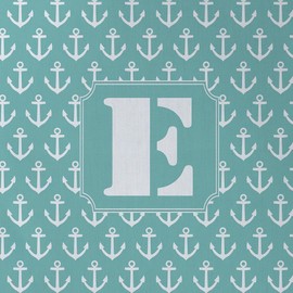 CafePress Monogram Letter E Anchor Nautical All Over Print T 18"x18" Reusable Grocery Shopping Sling Tote Bag