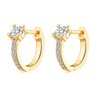 Silver Hoop Earrings for Women Girls, Gold Plated Small Huggie