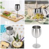 Stainless Steel Stem Wine Glasses Durable 304 Stainless Steel Wine
