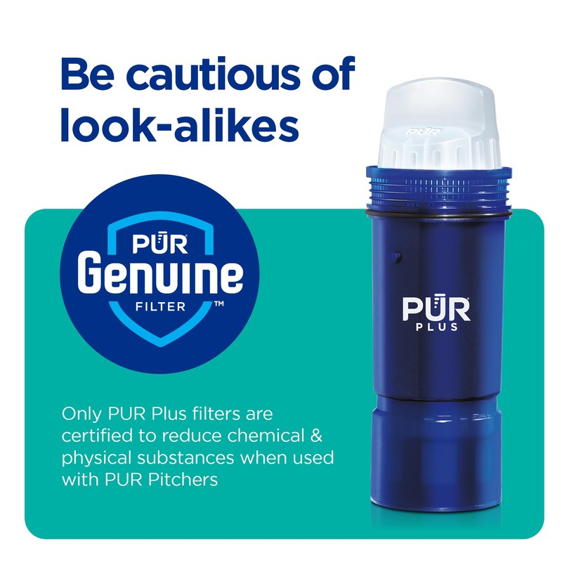 PUR Plus Lead Reducing Water Pitcher and Dispenser Replacement Filter,