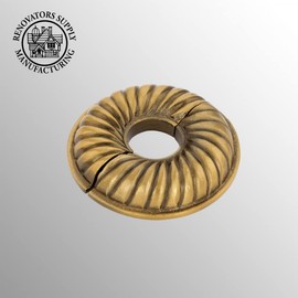 Renovators Supply Manufacturing Aluminum Escutcheon Plate 3.13" OD Escutcheon 3/4" IPS Antique Gold Finish Radiator Flange