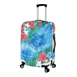 Sellikakes Sea Turtle Flower Waterproof Suitcase Cover Luggage Cover Protector Suitcase Anti Scratch Covers, for Size 18 20 22 24 26 28 30 32 Inch