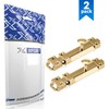 XFORT® 2 Pack Polished Brass Door Bolt, Surface Mounted Sliding