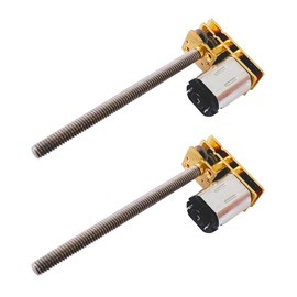 2Pcs DC 12V 1000RPM, 6V 500RPM, 3V 250RPM, M4 x 55mm Shaft N20 Motor Flip with Thread Lead Screw, DC Gear for Arduino (12-1000)