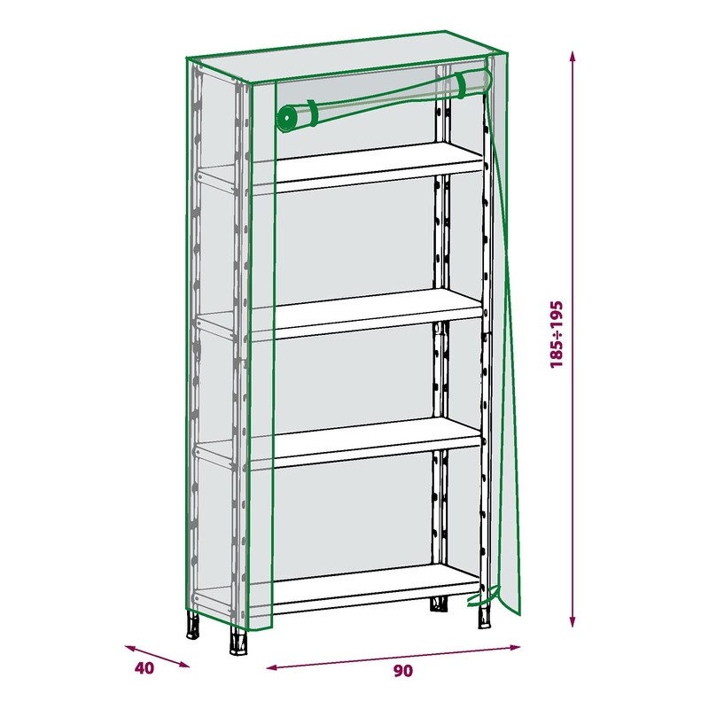 DOMO PAK LIVING Protective Cover for Shelves 90 x 40
