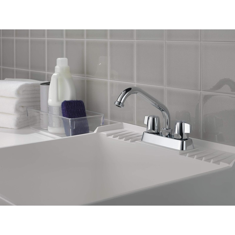 Peerless 2-Handle Centerset Utility Sink Faucet, Chrome P299232