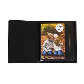 Photo Album 5x7 Inch Holds 100 Photos - Art Portfolio with Protective Poly Case - Space Saver