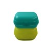 Tupperware To Go Mini-Twin Lunch Box Light Turquoise and Yellow
