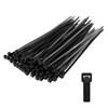 MEKEET Small Cable Ties Black 100 Pack - 200mm x