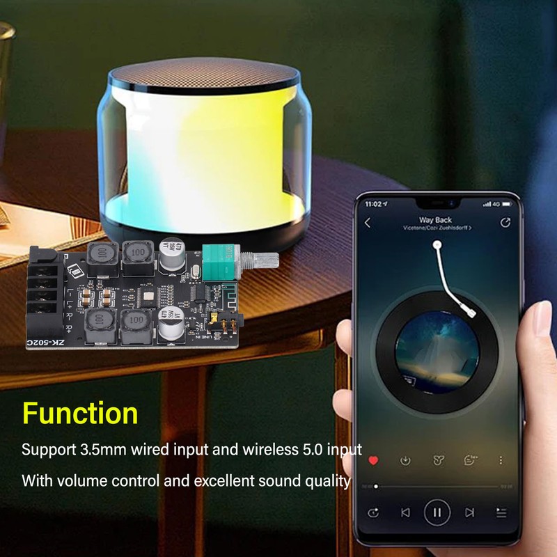 Bluetooth 5.0 Amplifier Board Professional 50W 50W TPA3116D2 Chip Power