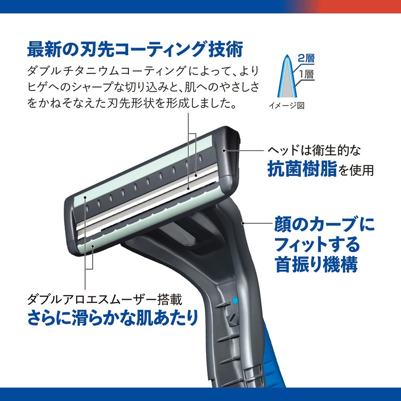 Kai Corporation Besty EX Oscillating Neck Razor Set of 6