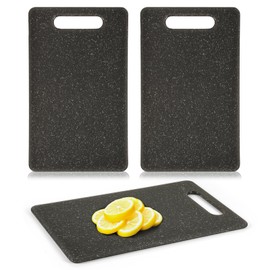 Wanmu 2Pcs Small Cutting Boards for Kitchen, 10" x 6" Plastic Cutting Board Set, Mini Bar Cutting Mat, Dishwasher Safe Cutting Boards for Camping Food Fruits Prep Vegetables Easy Grip