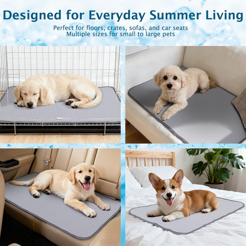 BVAGSS Dog Cooling Mat, Waterproof Foldable Cooling Pad for Dogs