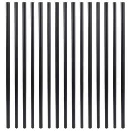 29 Inches Myard Classic Hollow Round Aluminum Deck Balusters for Deck Railing Porch (25-Pack, Matte Black)