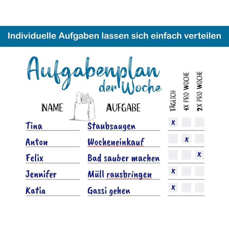 Family Household Planner with Tasks, Task Planner Children, Cleaning Plan