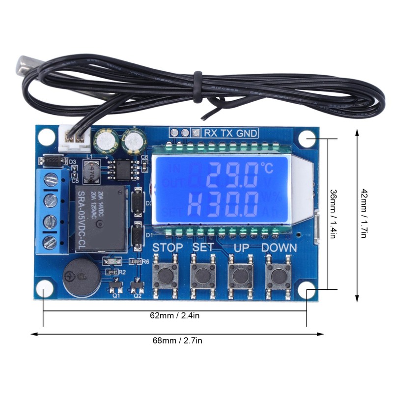 Electronic Temperature Controller Cooling Heating Digital Temp Control Module DC630V