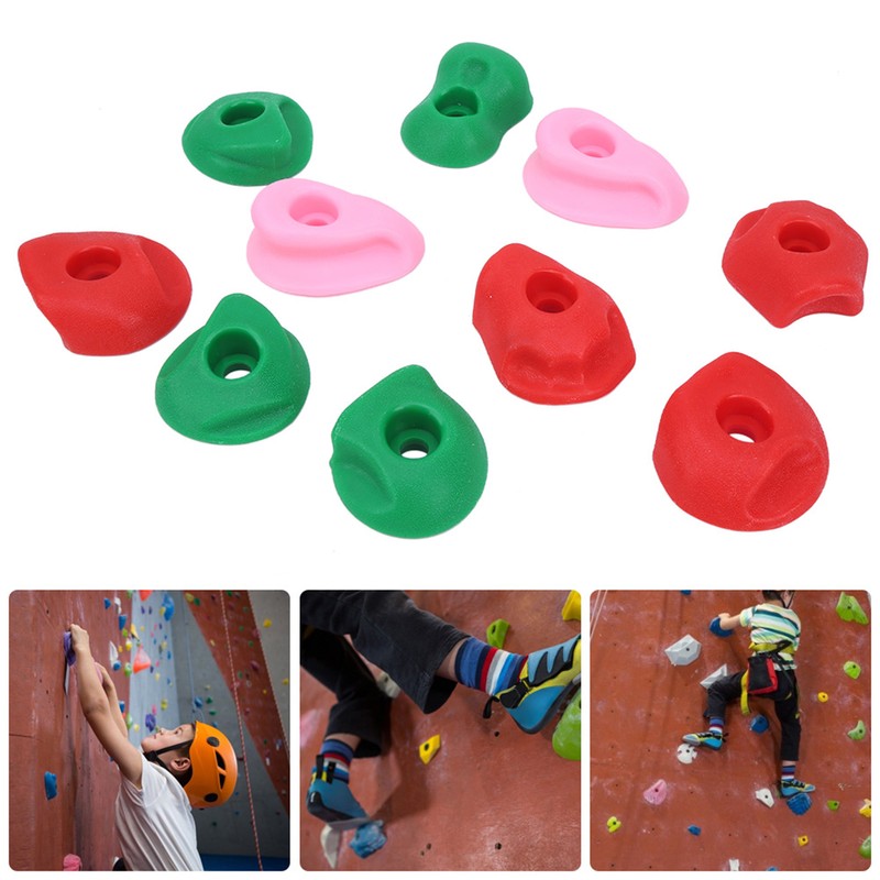 10pcs Climbing Holds MultiColored Large Rock Climbing Holds Outdoor Large
