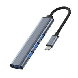USB Hub, 4 in 1 Multiport Adapter with 1 USB 3.0 Port, 3 USB 2.0 Ports for Laptops, MacBook Pro Windows and Other Devices with Interface (USB-C Hub)