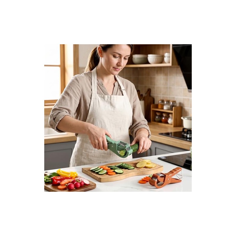 Lecute Rebanador Cortador de Verduras Alimentos Cocina Restaurante Profesional Multiusos