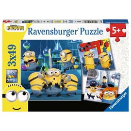 Ravensburger Funny Minions 3x49 Piece Jigsaw Puzzle Set for Kids - 05082 - Every Piece is Unique, Pieces Fit Together Perfectly