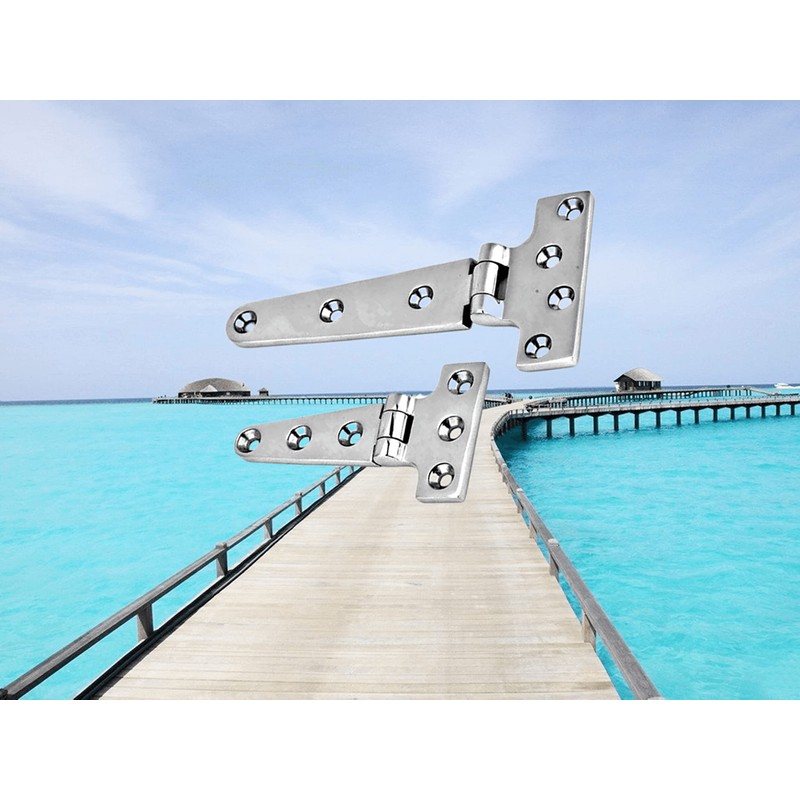 2 Pcs Marine Grade Stainless Steel 316 T-Shape Deck Closet