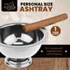Stinky Cigar Personal Size Ashtray, Stainless Steel - Compact, Durable