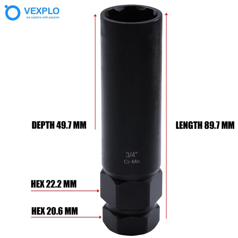 VEXPLO 2 Pieces 7 Spline Lug Nut Key Set, Locking