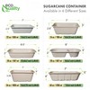 EcoQuality 40oz Disposable Bowls - Rectangular Compostable Sugarcane Fiber Biodegradable