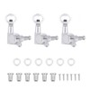Hollow Handle Tuning Pegs Locking Machine Heads for Acoustic Electric Guitar (Silver