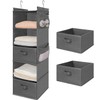 MAX Houser 5 Tier Shelf Hanging Closet Organizer, Cloth Hanging