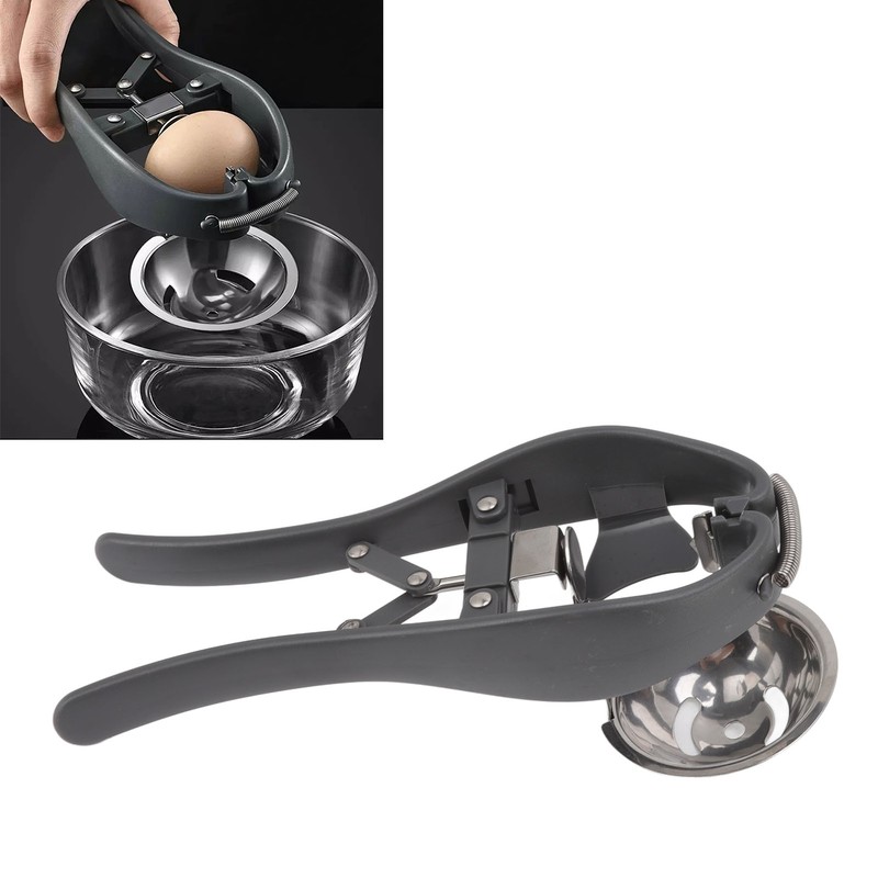 Egg Cracker Professional Handheld Automatic Quick Open Stainless Steel Egg