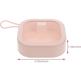 TEHAUX Organizador De Accesorios Para El Cabello 2 Cajas Organizadoras De Corbatas Para El Cabello Soporte Portátil Para Diadema Organizador De Lazos Para Niña (Y Rosa)