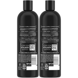 TRESemmé Shampoo and Conditioner, Bouncy Curls with Coconut Infusion – Hydration, Heat Protection & Frizz Control for Curly Hair, 16.5 Oz Ea