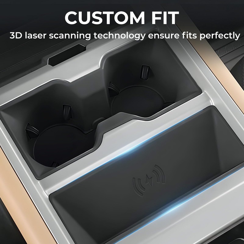 KATORN Cup Holder Insert & Wireless Charging Protective Mat for