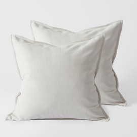 Kumori Cushion Cover Set of 2, 17.7 x 17.7 inches (45 x 45 cm), Nordic, Stylish, Solid, Simple, Hidden Zipper, Durable Fabric, Soft, Sofa Backrest, Decorative Pillow Cover, Set of 2, 17.7 x 17.7