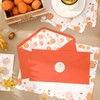 Whaline 30 Pcs Fall Pumpkin Stationery Set with Envelopes Autumn