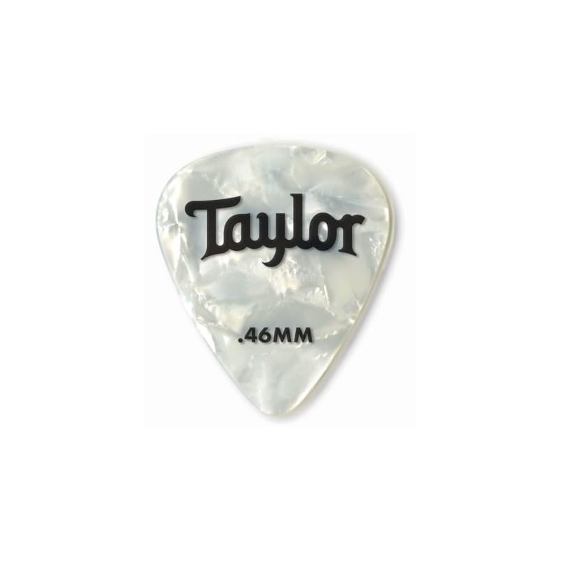 Taylor Celluloid 351 Picks White Pearl 0.46mm 12-Pack