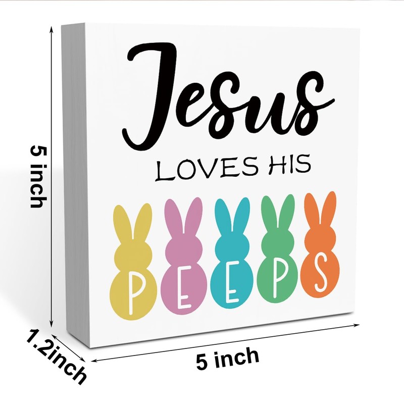 Rustic Easter Office Desk Decor - Cute Jusus Loves His